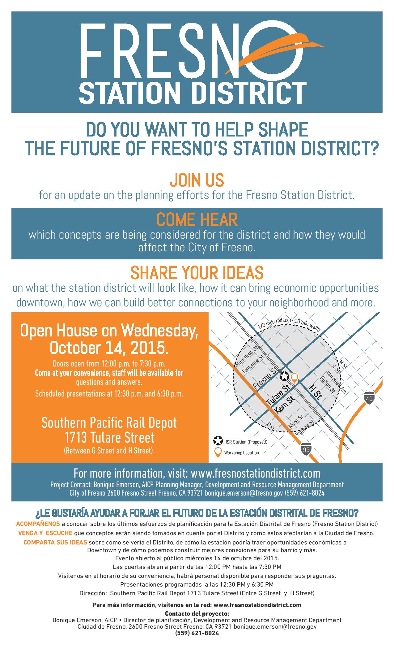 HSR: Fresno Station District open house Oct. 14