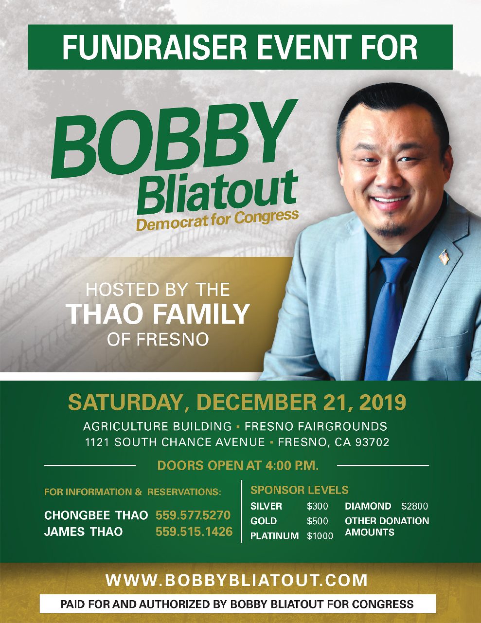 Fundraiser Event for Bobby Bliatout