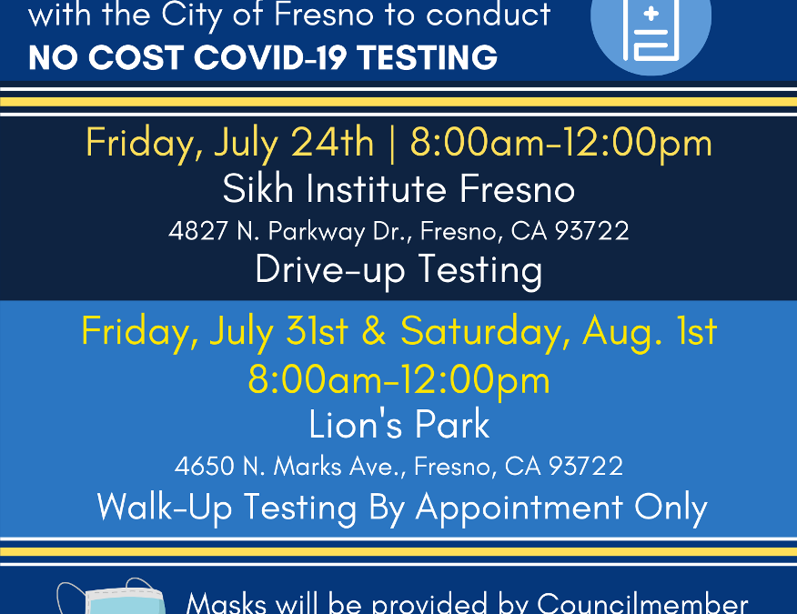 NO COST COVID-19 TESTING!