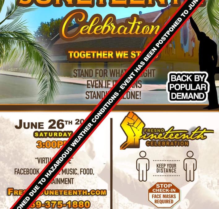 Juneteenth Celebration will be held on June 26