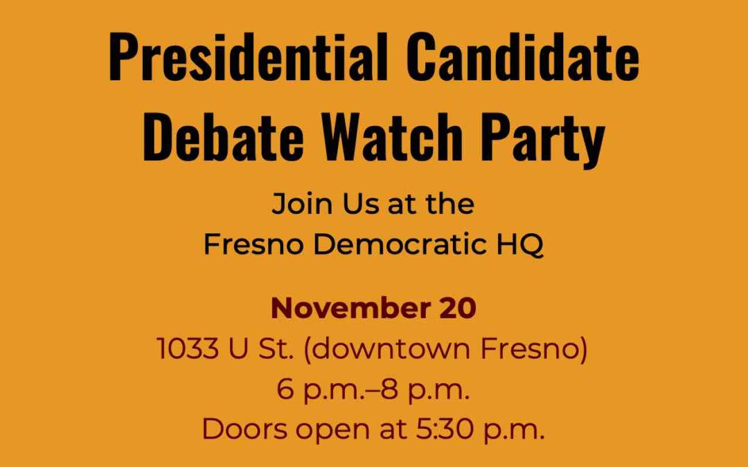 Presidential Candidate Debate Watch Party and Potluck