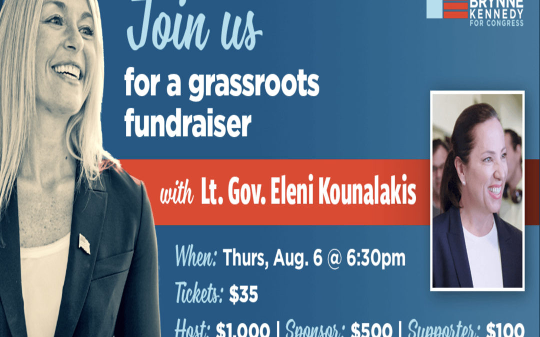 Join Lt. Gov. Eleni Kounalakis and Brynne Kennedy for a virtual grassroots fundraiser!