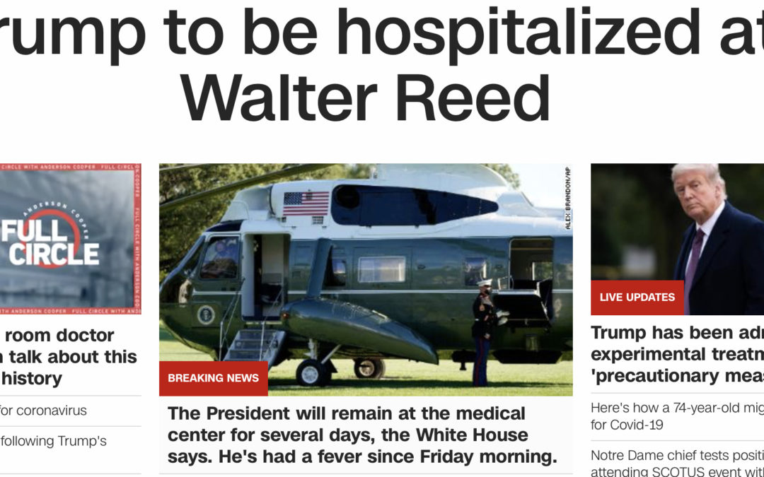 Trump Taken to Walter Reed for Covid-19