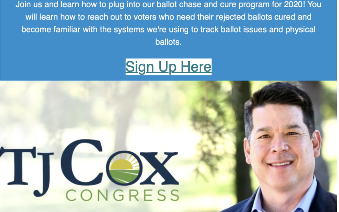 TJ Cox needs your help – this is not over