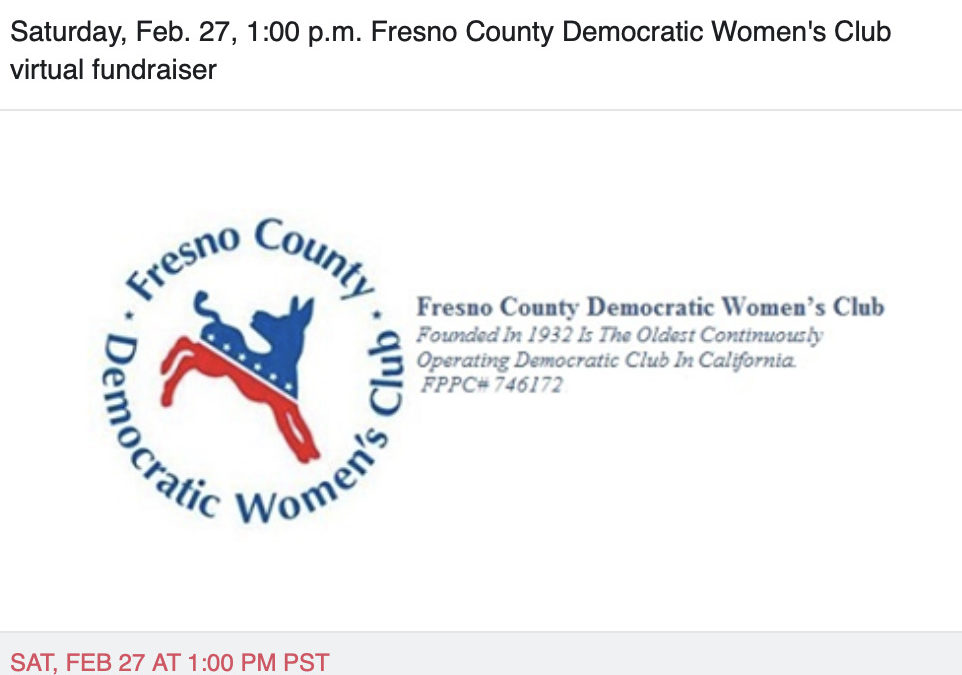 Fresno County Democratic Women’s Club Democrats In Action Annual Fundraiser “Love, Laugh & Vote!”