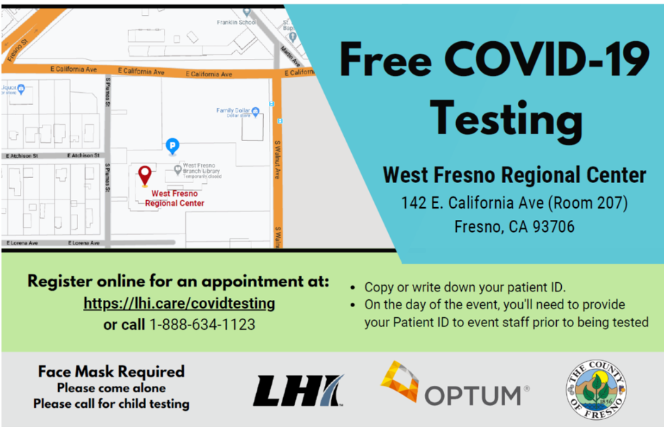 NEW – West Fresno COVID-19 Testing Site!
